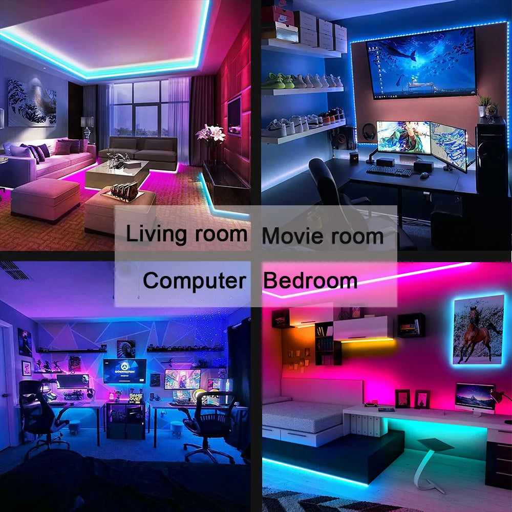 Tira LED RGB USB con control por app Bluetooth