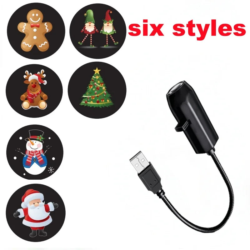 Proyector LED USB de Halloween y Navidad