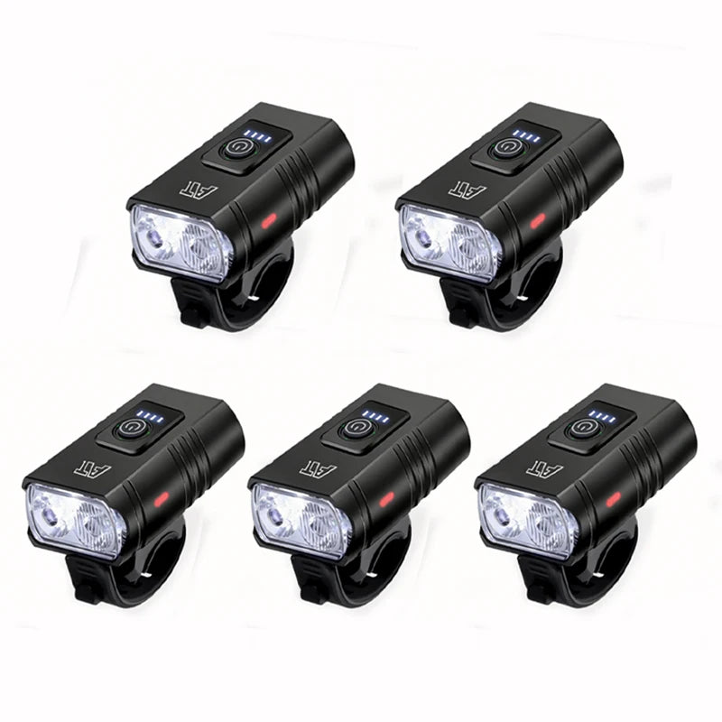Luz delantera LED recargable para bicicleta
