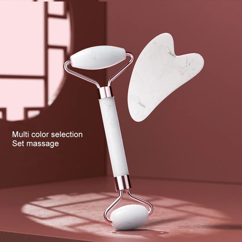 Kit facial de rodillo y gua sha