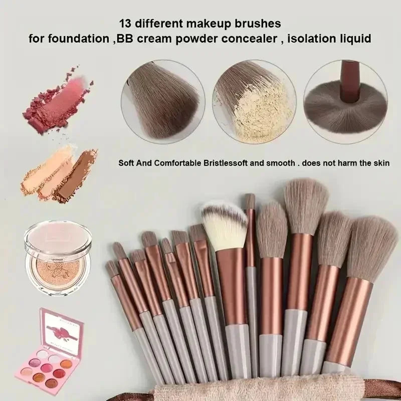 Set de brochas de maquillaje profesionales suaves
