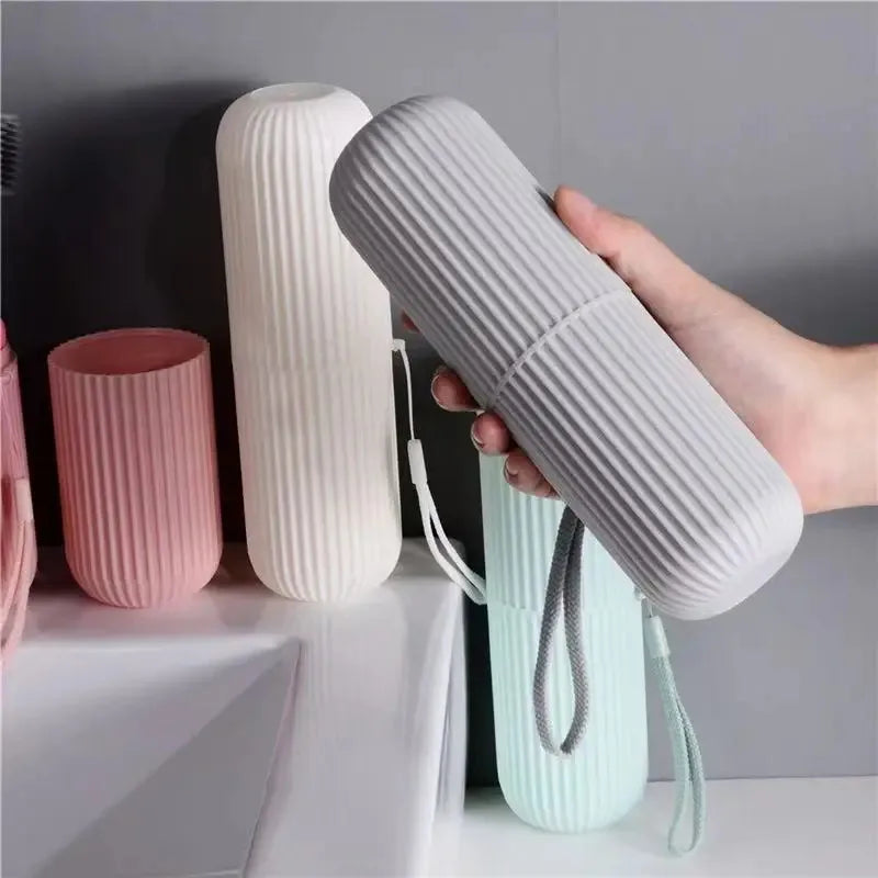 Estuche portátil para cepillo y pasta de dientes