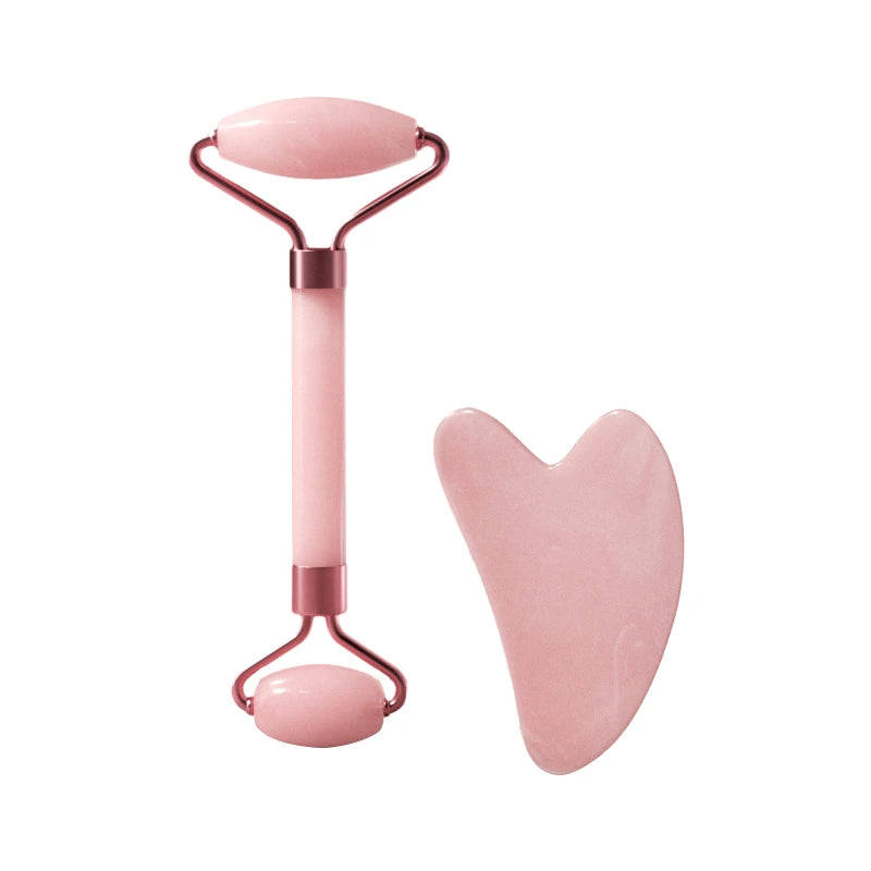 Kit facial de rodillo y gua sha