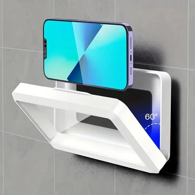 Soporte de pared impermeable para móvil en la ducha