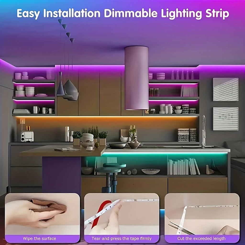 Tira LED RGB USB con mando a distancia