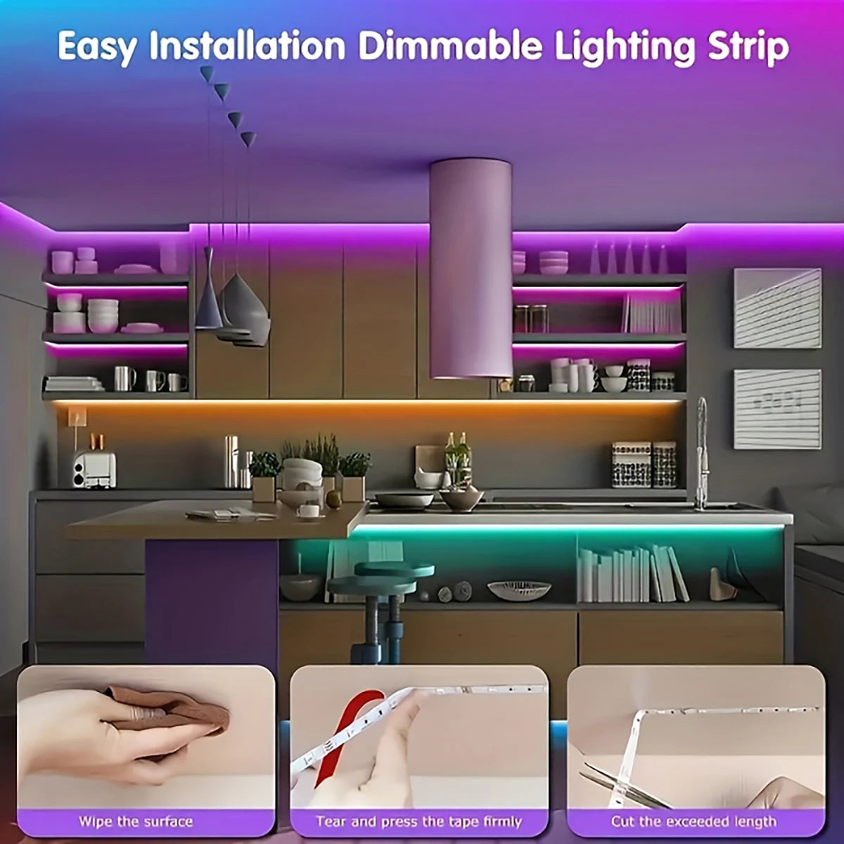 Tira LED RGB USB con mando a distancia