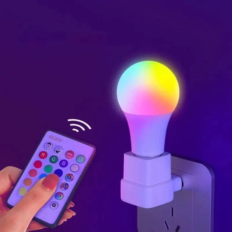 Bombilla LED RGB E27 de 16 colores con mando a distancia
