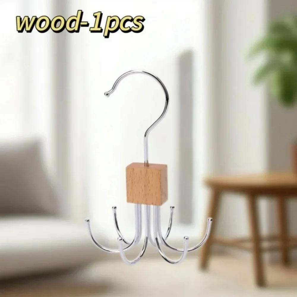 Percha giratoria para cinturones y pañuelos