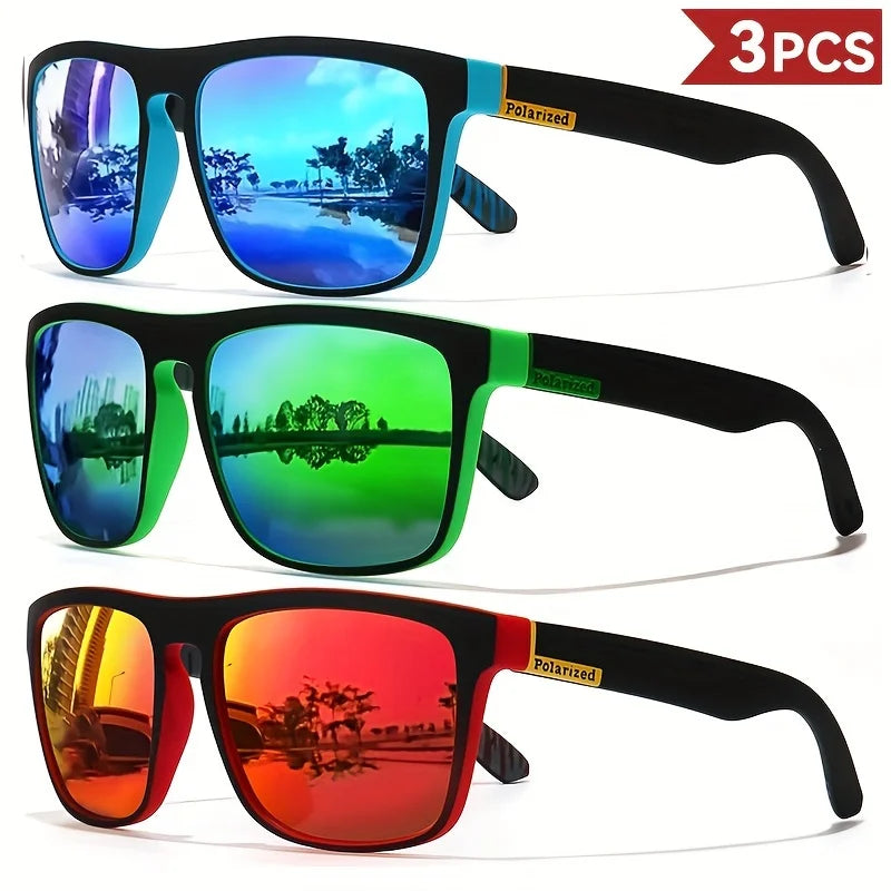 Gafas de sol cuadradas vintage polarizadas unisex