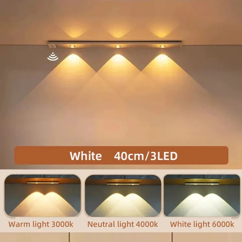 Lámpara LED ultrafina con sensor para muebles de cocina y armarios