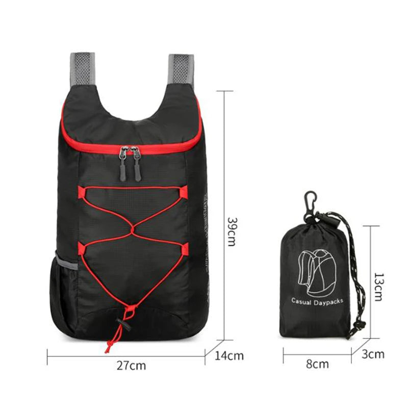 Mochila plegable impermeable para excursiones