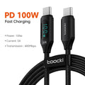 Cable USB-C a USB-C 100 W con pantalla de potencia