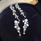 Pendientes largos de circonitas brillantes