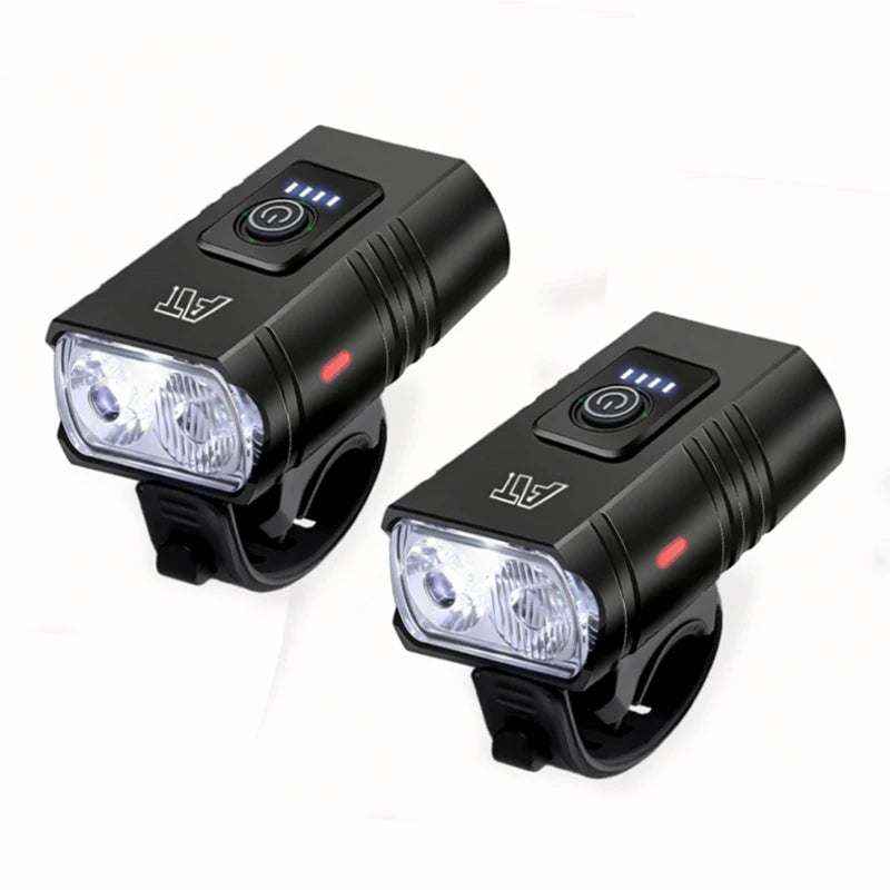 Luz delantera LED recargable para bicicleta