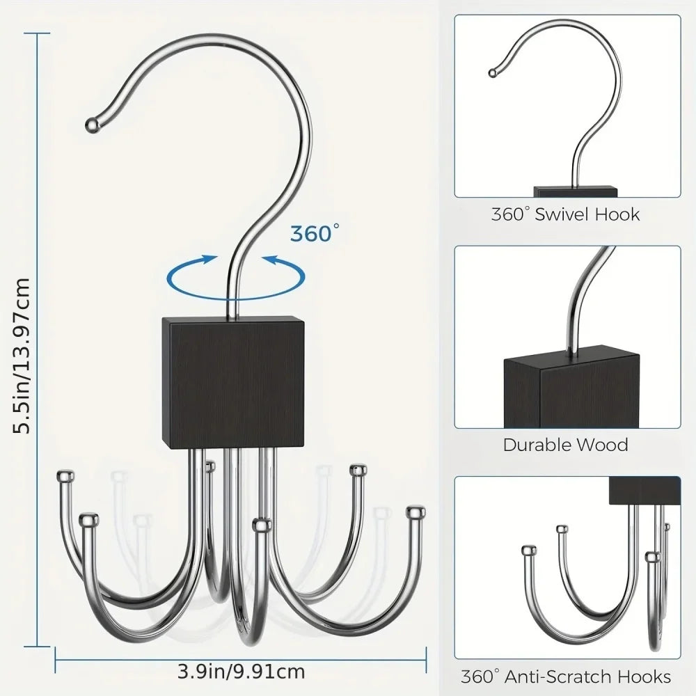 Percha giratoria para cinturones y pañuelos
