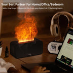Difusor de aromas con efecto llama y luz LED