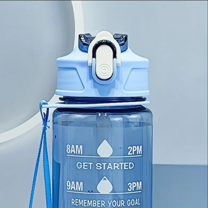 Botella deportiva de 800 ml con marcador de tiempo