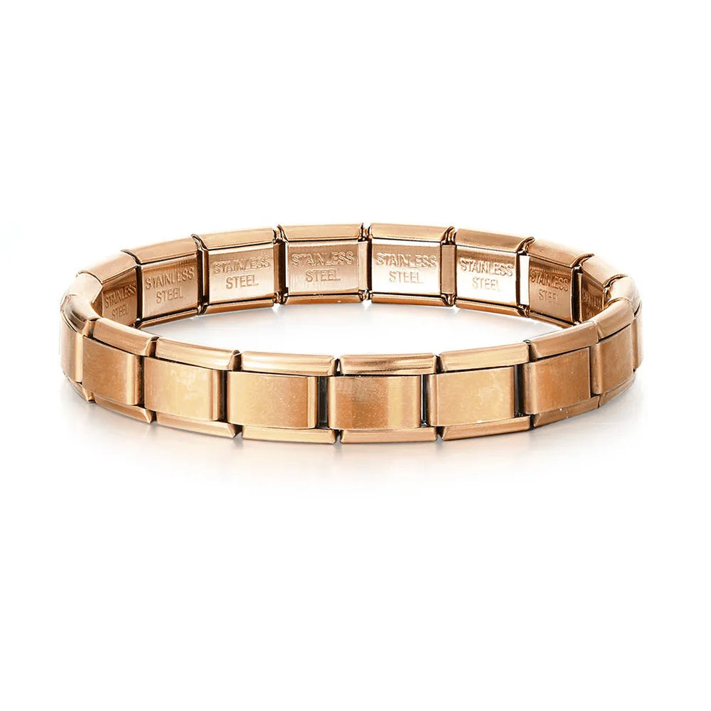 Pulsera italiana de eslabones de acero inoxidable
