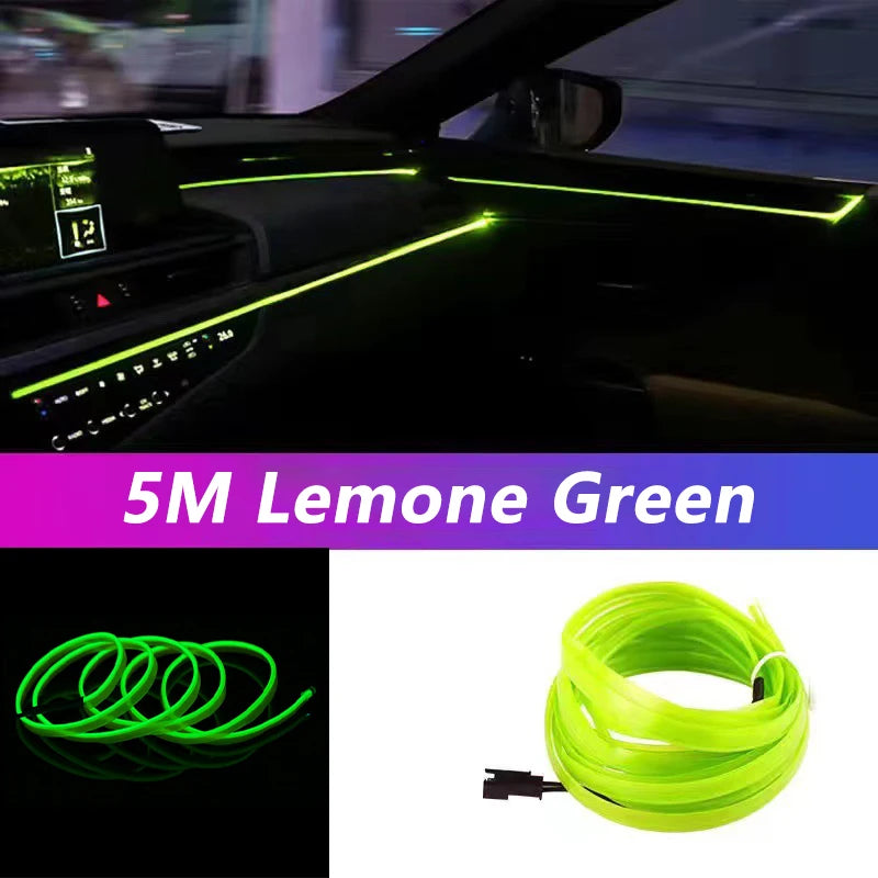 Tira LED de neón para interior del coche
