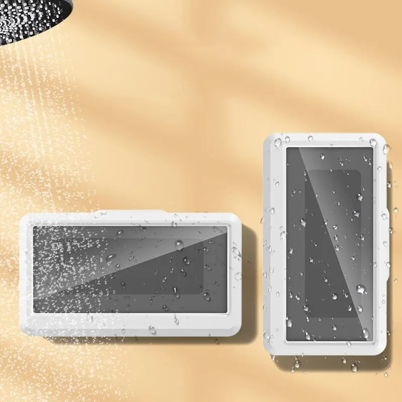 Soporte de pared impermeable para móvil en la ducha
