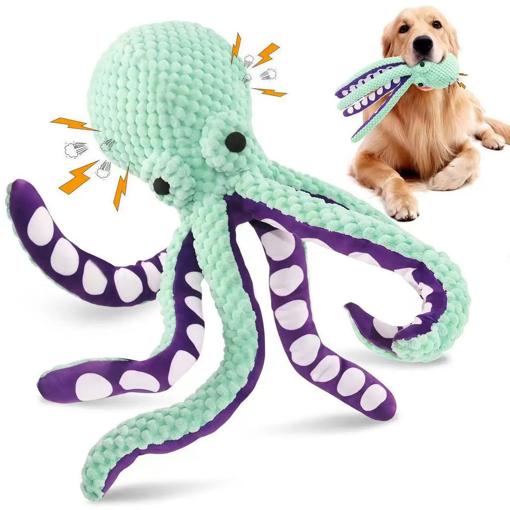 Peluche pulpo con sonido para perros