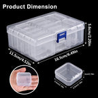Caja organizadora transparente con compartimentos