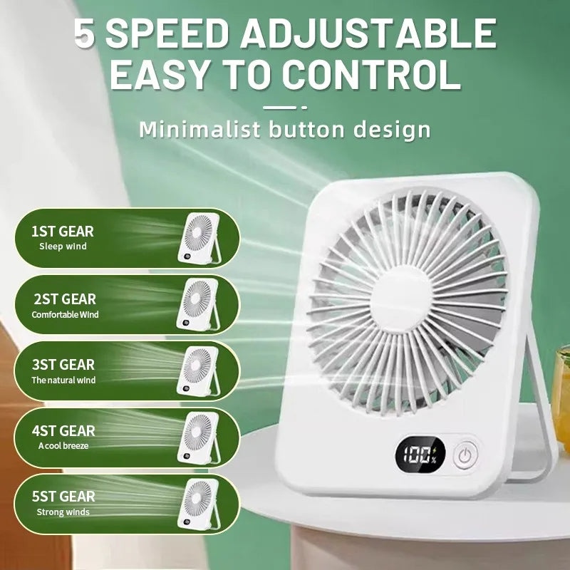 Ventilador portátil plegable con power bank