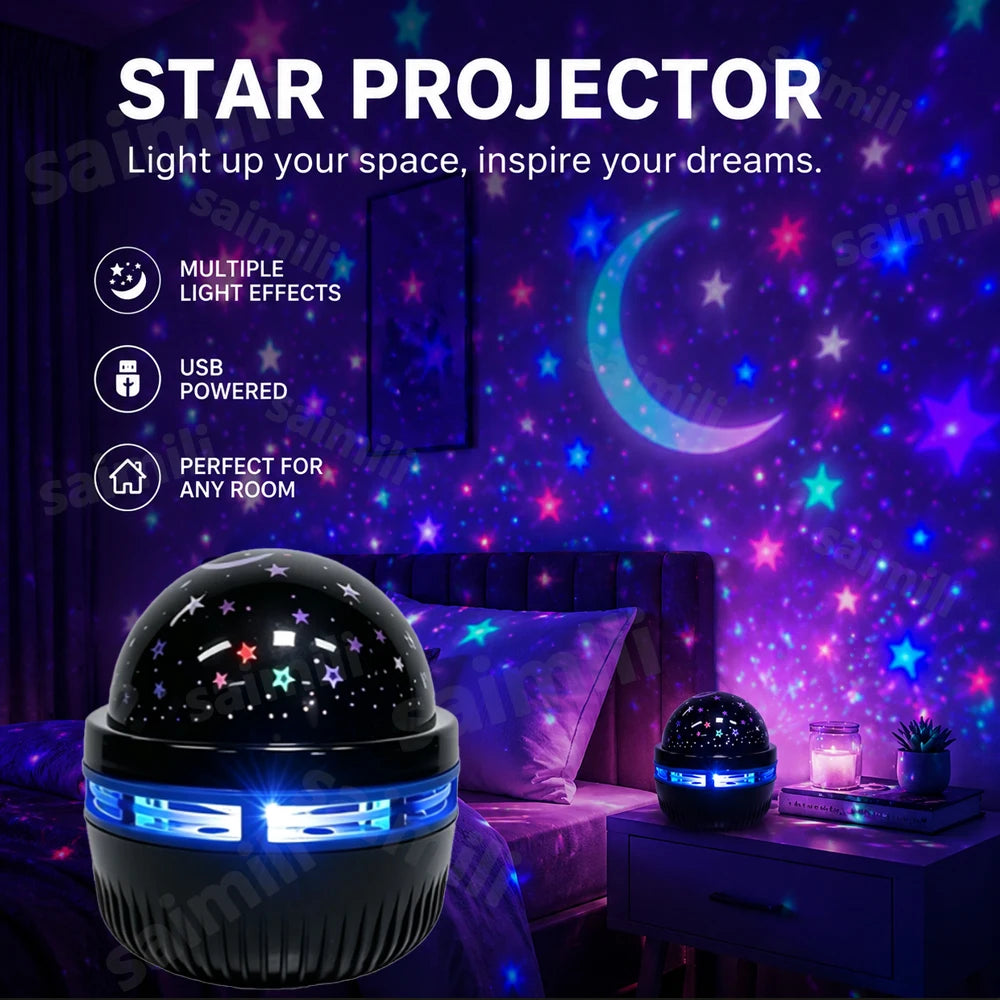 Proyector de galaxia y estrellas USB