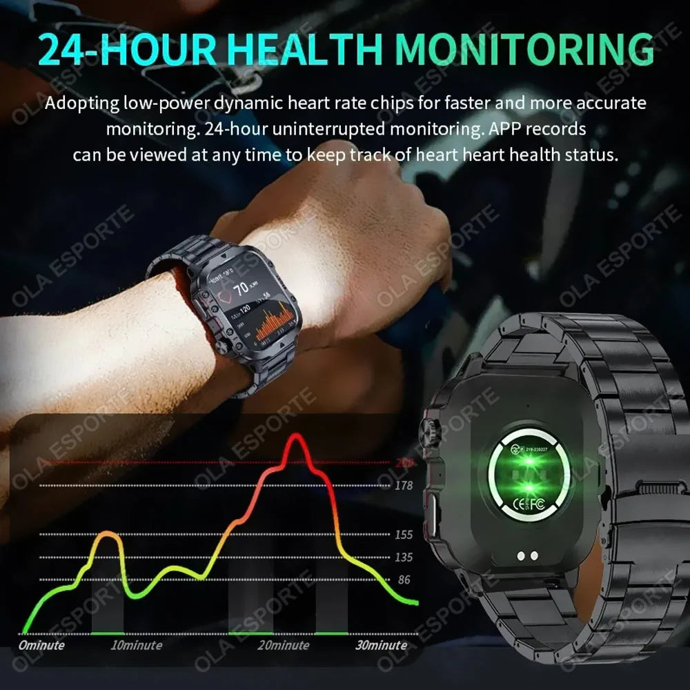 Smartwatch deportivo resistente con llamadas Bluetooth