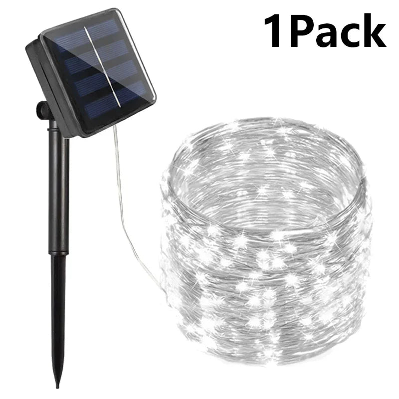 Guirnalda de luces LED solar para exterior