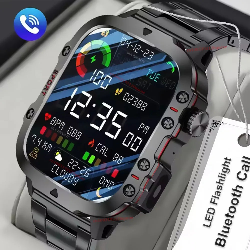 Smartwatch deportivo resistente con llamadas Bluetooth