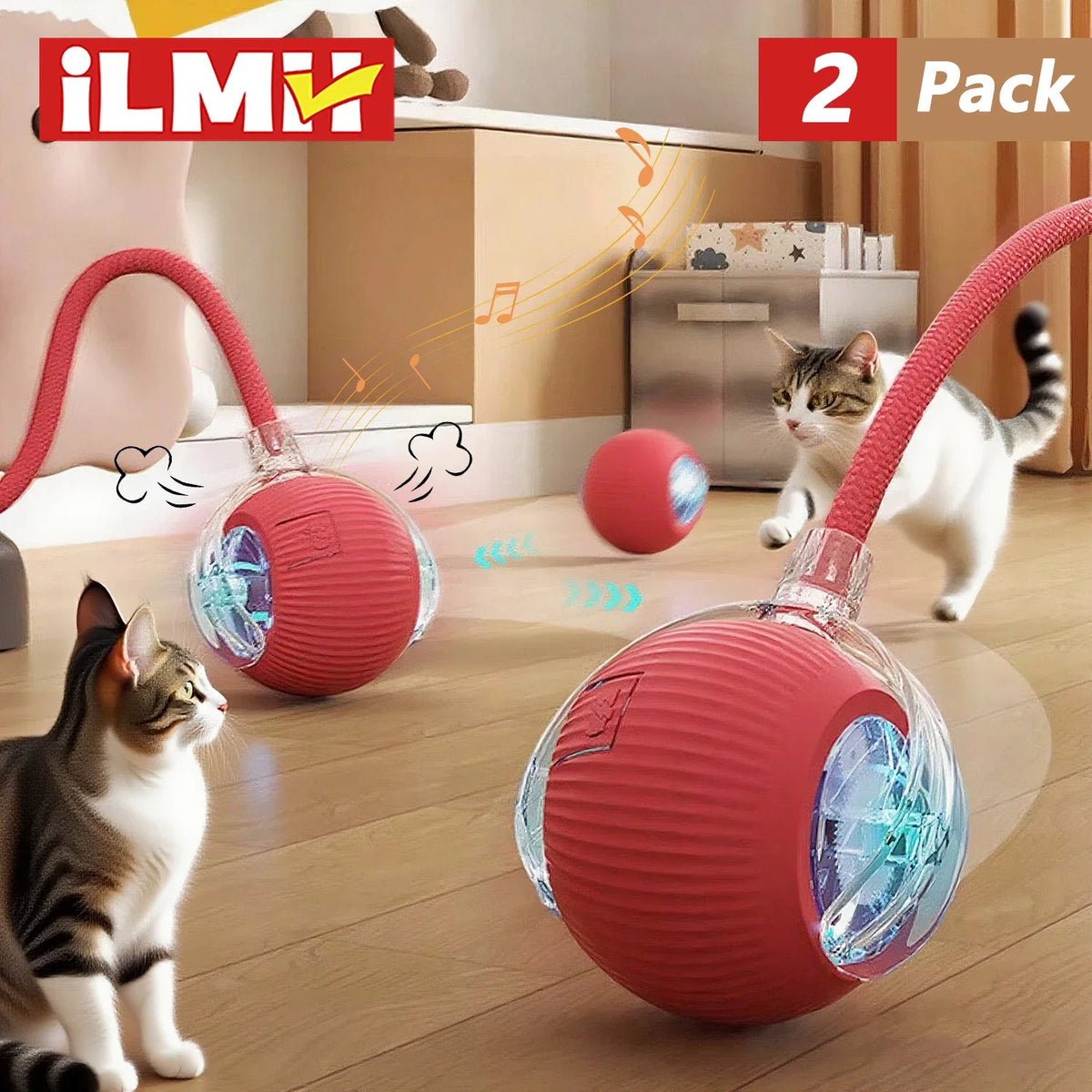 Pelota interactiva automática para gatos