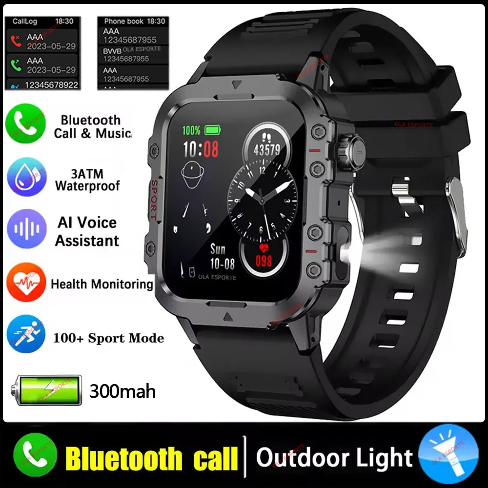Smartwatch deportivo resistente con llamadas Bluetooth