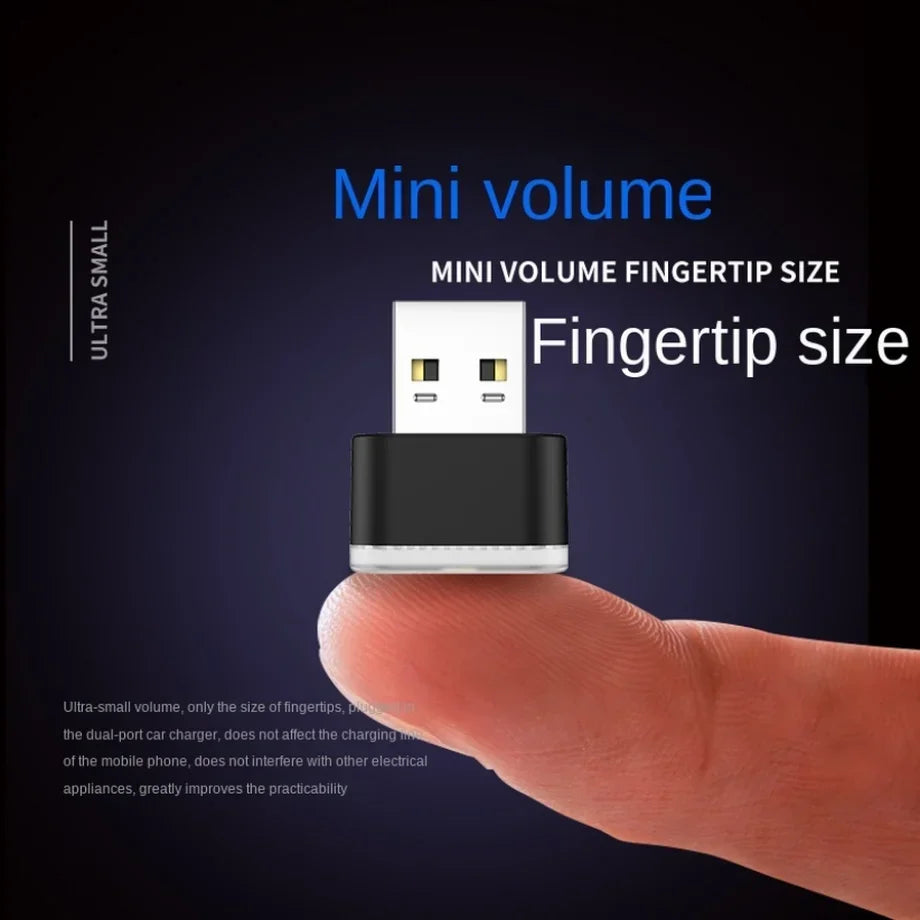 Mini luz LED USB de ambiente para coche