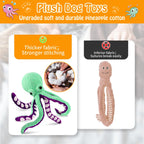 Peluche pulpo con sonido para perros