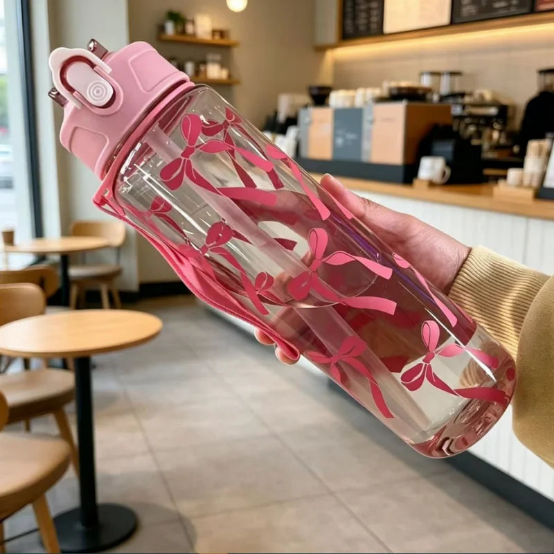 Botella deportiva de 800 ml con marcador de tiempo
