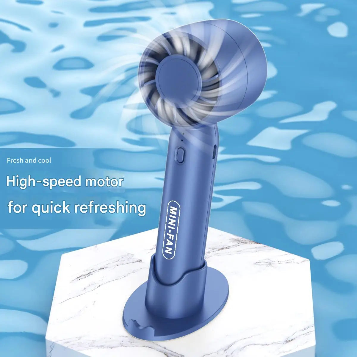 Mini ventilador turbo portátil recargable por USB