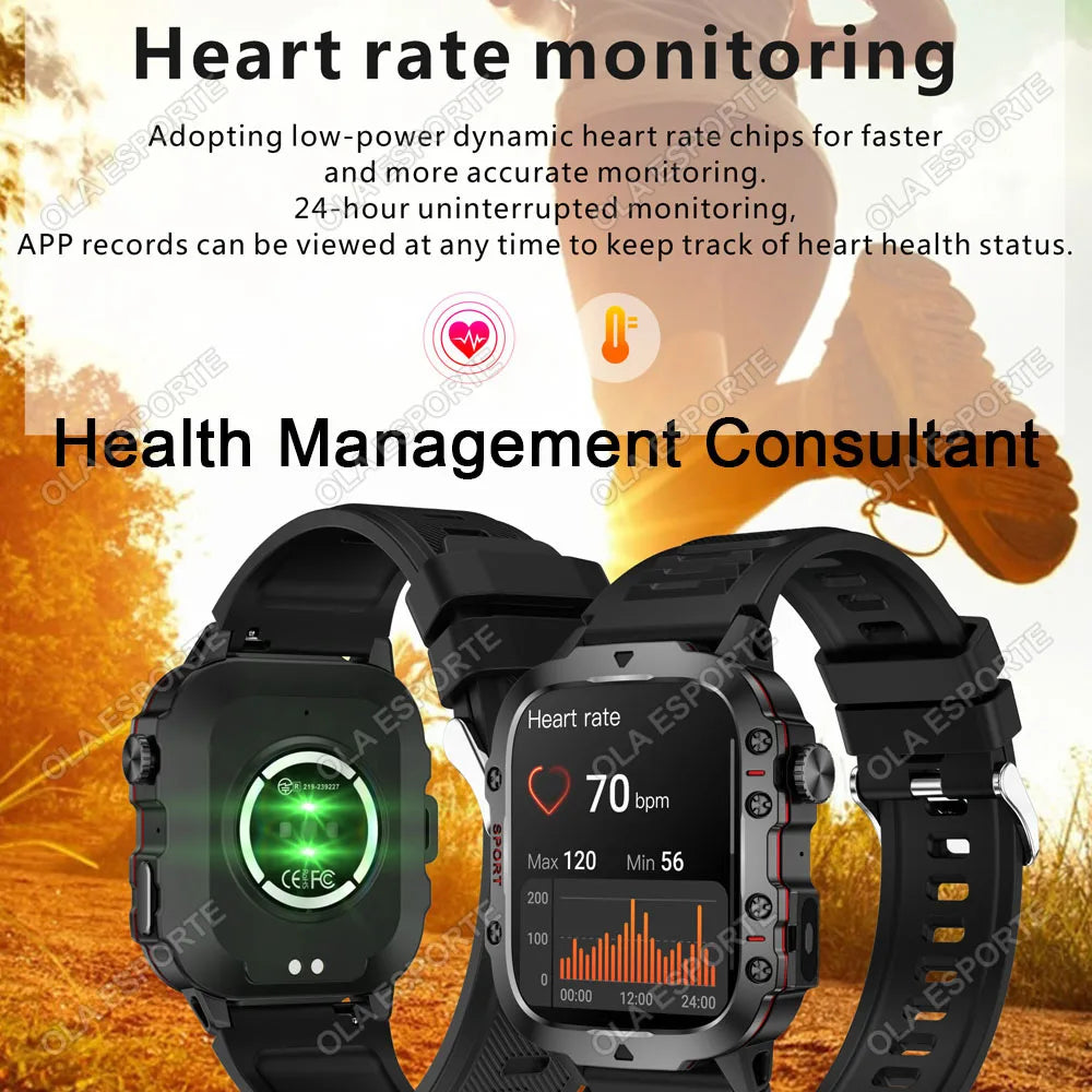 Smartwatch deportivo resistente con llamadas Bluetooth