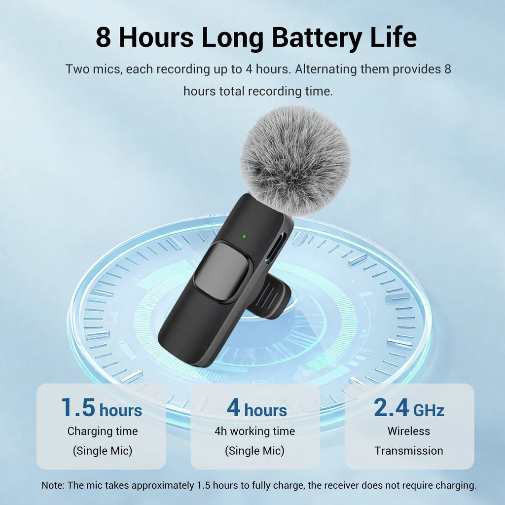 Micrófono de solapa inalámbrico USB-C