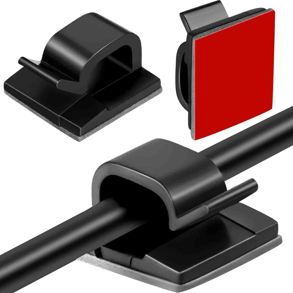 Clips organizadores de cables adhesivos