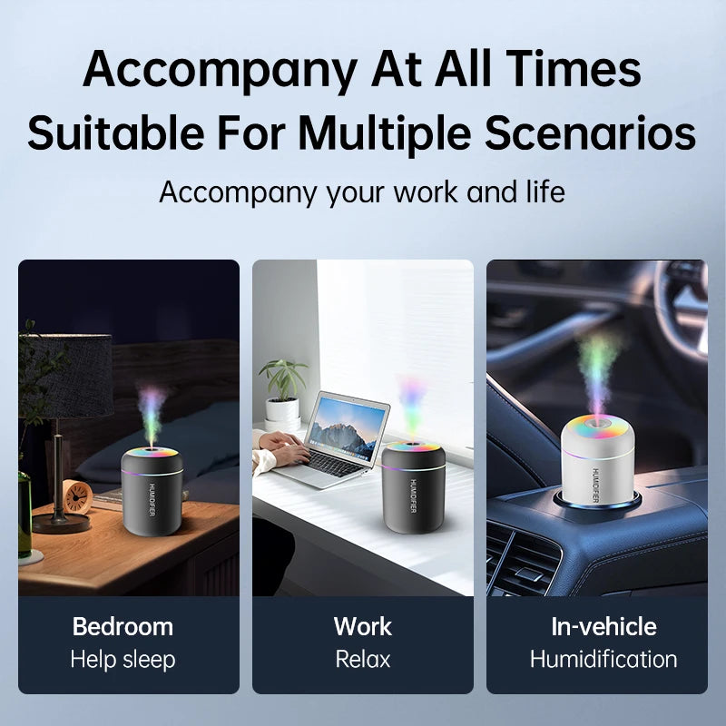 Mini humidificador y difusor de aromas USB de 180 ml