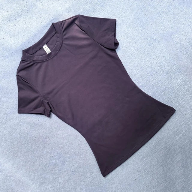 Camiseta deportiva sin costuras de mujer