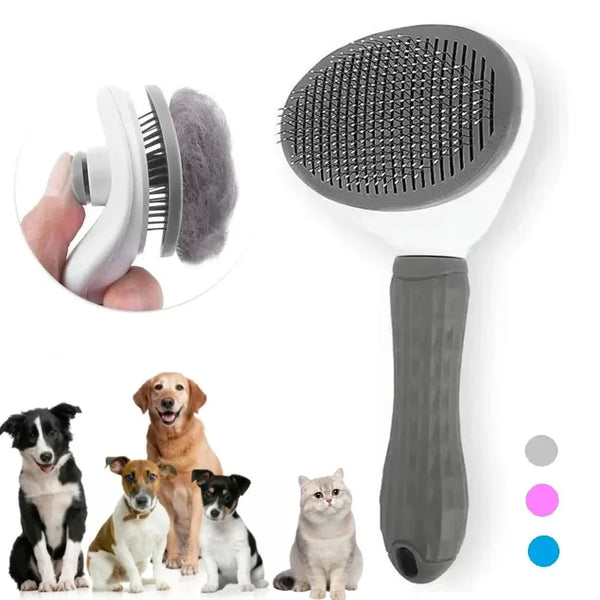 Cepillo autolimpiable para perros y gatos