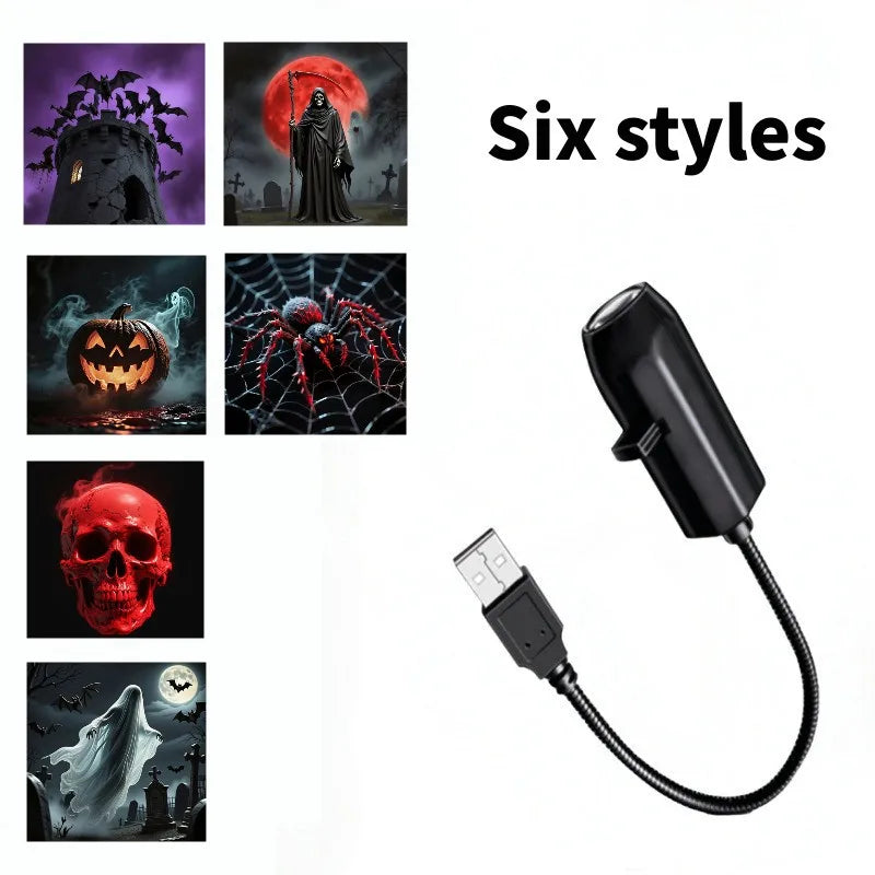 Proyector LED USB de Halloween y Navidad