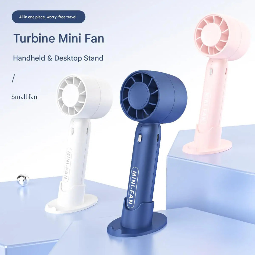 Mini ventilador turbo portátil recargable por USB