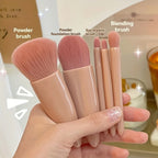 Set de 5 brochas de maquillaje de viaje con espejo