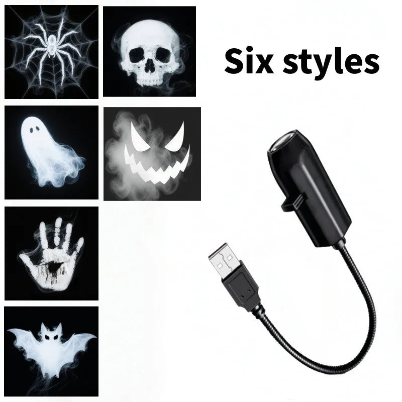 Proyector LED USB de Halloween y Navidad