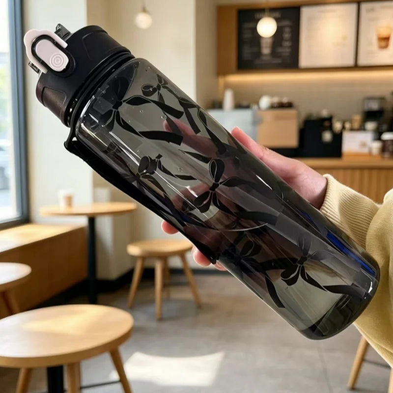 Botella deportiva de 800 ml con marcador de tiempo