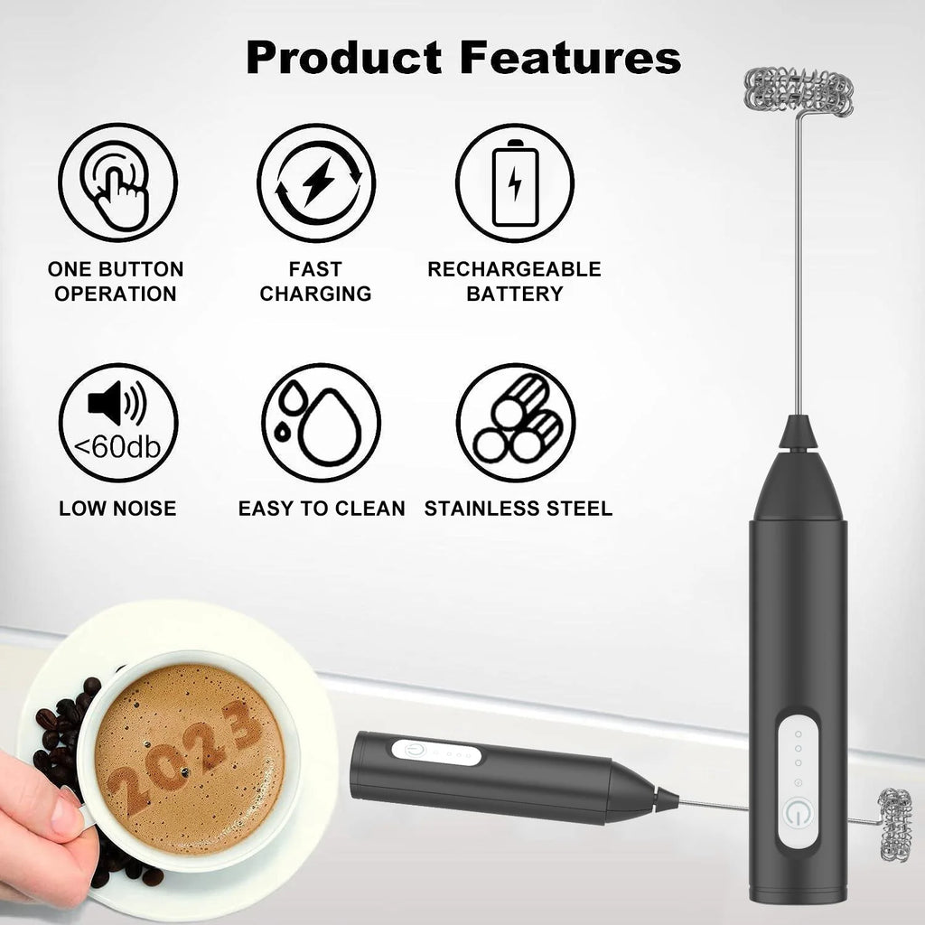 Espumador de leche recargable USB
