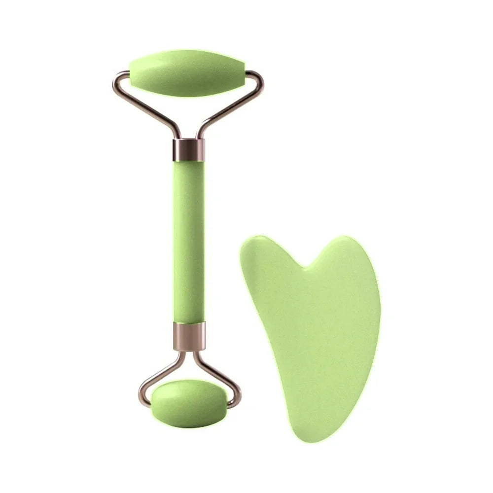 Kit facial de rodillo y gua sha